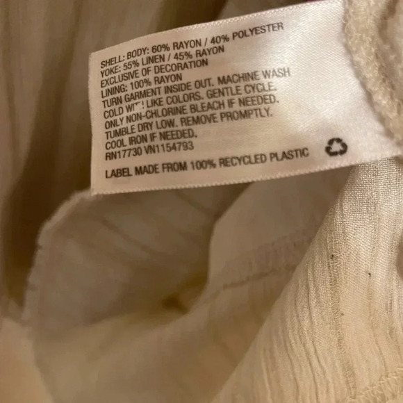 Knox Rose distressed hem sleeveless linen embroidered boho hippie western XL - Picture 9 of 10